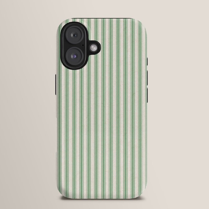 French Green Ticker Stripe iPhone Case Gallery Image 13