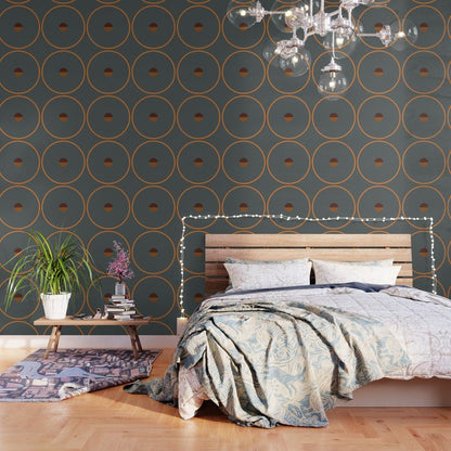 catch II anthracite and ocher Wallpaper Gallery Image 1