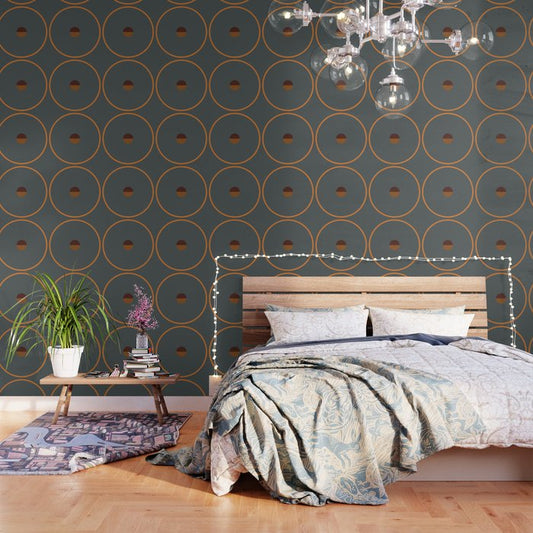 catch II anthracite and ocher Wallpaper Gallery Image 1