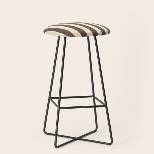 Stripes of Brown and Cream Stool Gallery Image 1