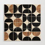 Mid-Century Modern Pattern No.1 - Concrete and Wood Wood Wall Art Gallery Image 1