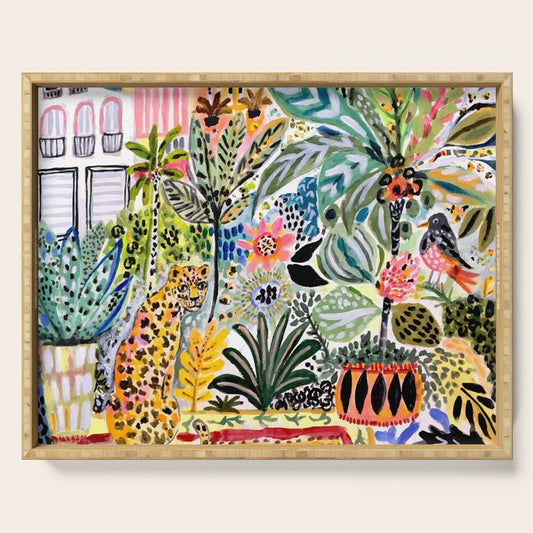 Karen Fields Tiger in the City Serving Tray Gallery Image 1