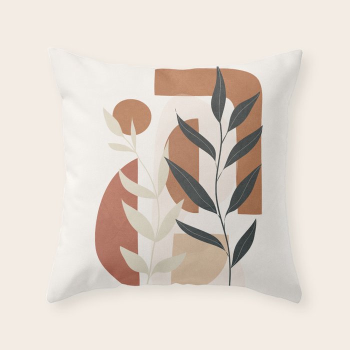Branches Design 01 Throw Pillow Gallery Image 1