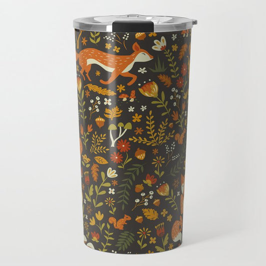 Fox in an Autumn Garden Travel Mug Gallery Image 1