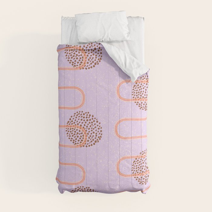 Abstract Fields in Lavender & Brown Comforter Gallery Image 4