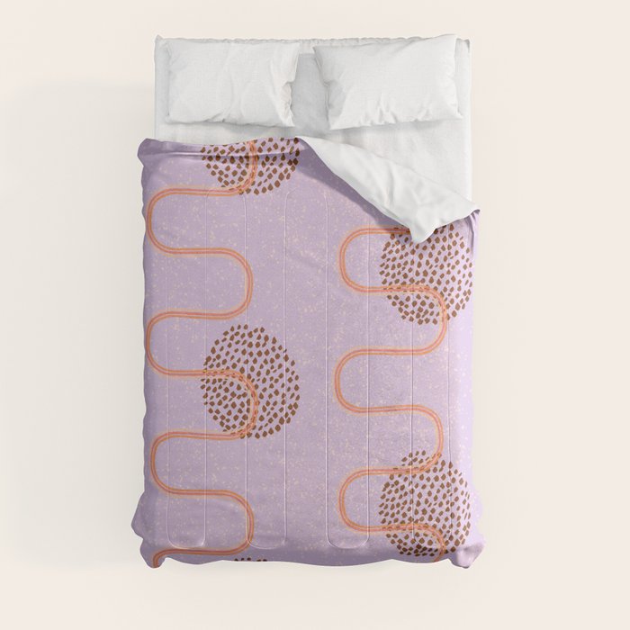 Abstract Fields in Lavender & Brown Comforter Gallery Image 3