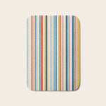 Multicolored Stripes Blue Yellow Orange White Art Bath Mat Gallery Image 1
