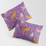 Cheetah in a Rainbow Garden Pillow Sham Gallery Image 1