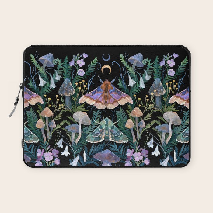 Sphinx Moth Moon Garden Laptop Sleeve Gallery Image 1