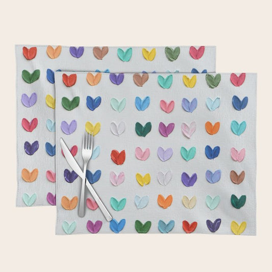 Polka Daub Hearts Placemat Gallery Image 2