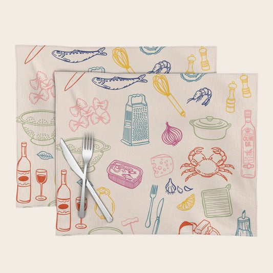 Kitchen Ingredient Art Print Placemat Gallery Image 2