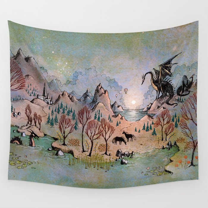 Dragon Hills Wall Tapestry Gallery Image 3