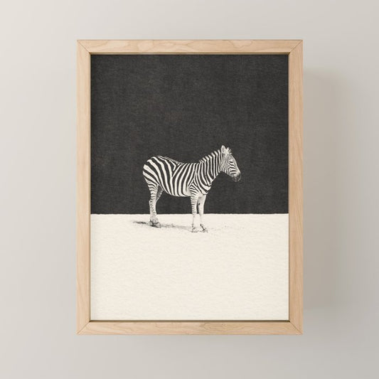 MINIMAL ANIMAL / Zebra Mini Art Print Gallery Image 1