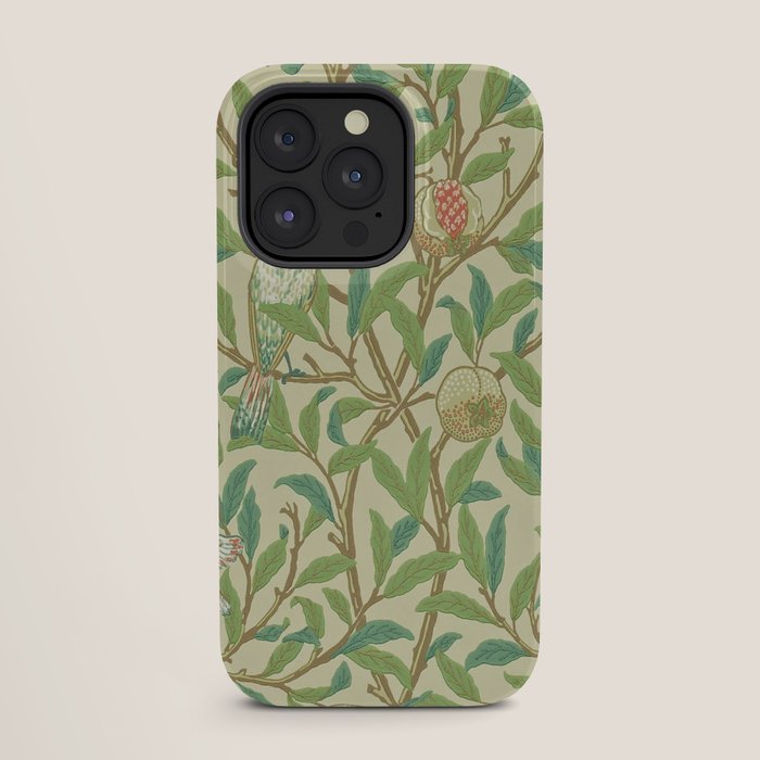William Morris Bird & Pomegranate Bayleaf and Cream iPhone Case Gallery Image 27