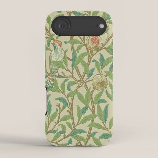 William Morris Bird & Pomegranate Bayleaf and Cream iPhone Case Gallery Image 2