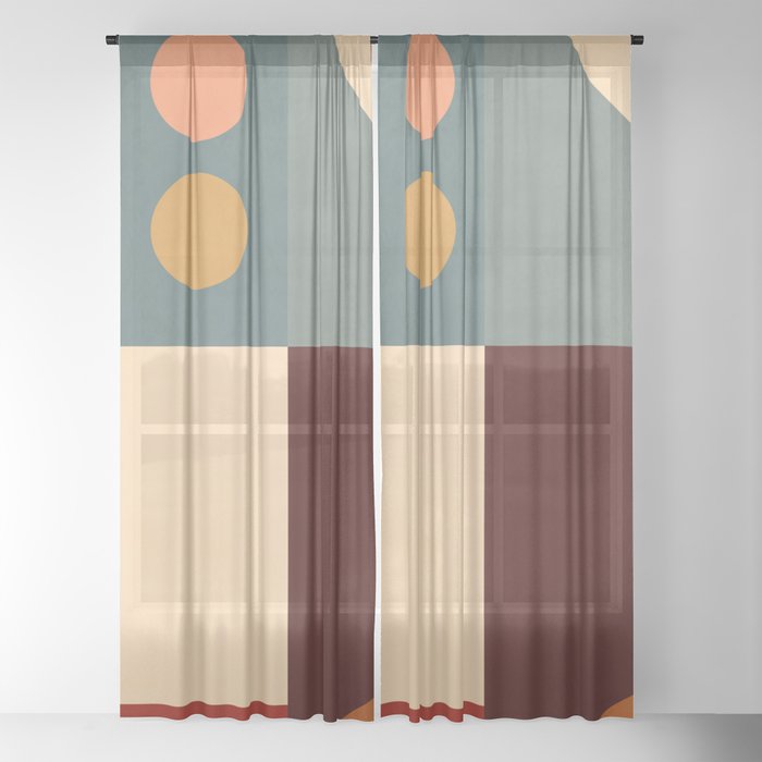 Abstract Geometric Shapes 47 Window Curtain Gallery Image 18