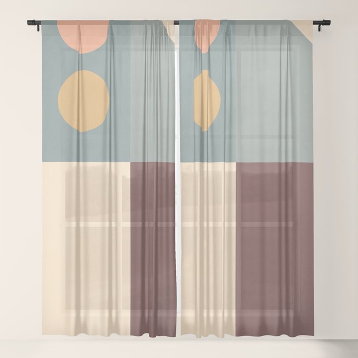 Abstract Geometric Shapes 47 Window Curtain Gallery Image 21