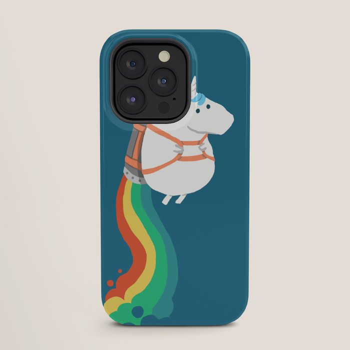 Fat Unicorn on Rainbow Jetpack iPhone Case Gallery Image 27