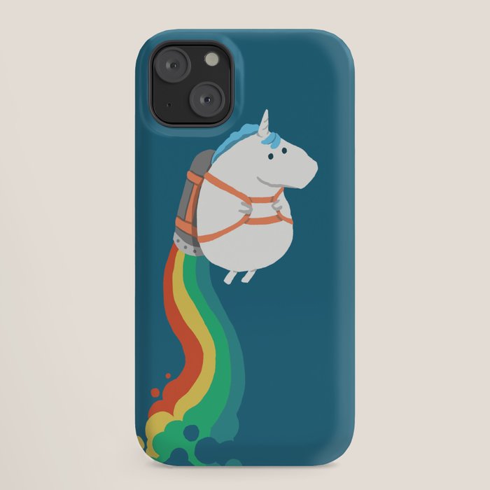 Fat Unicorn on Rainbow Jetpack iPhone Case Gallery Image 18