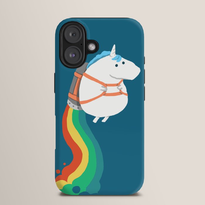 Fat Unicorn on Rainbow Jetpack iPhone Case Gallery Image 13