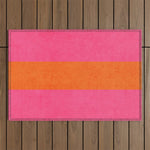 hot pink and orange classic Outdoor Rug Gallery Image 1