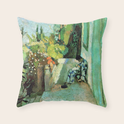 Henri Matisse Terrace at Saint Tropez Throw Pillow Gallery Image 5