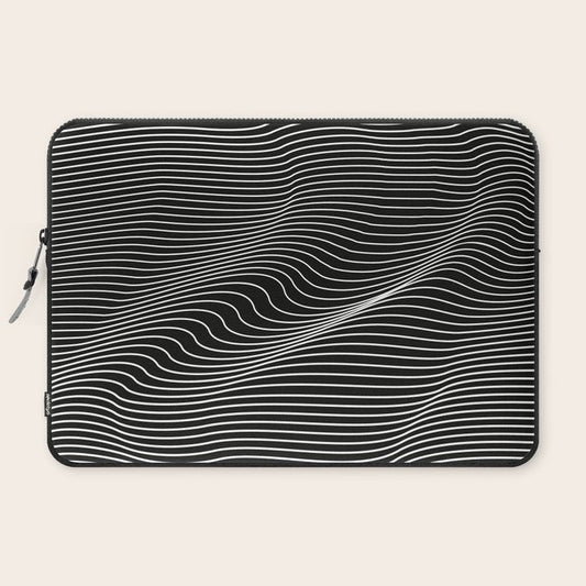 Minimal curves black Laptop Sleeve Gallery Image 2