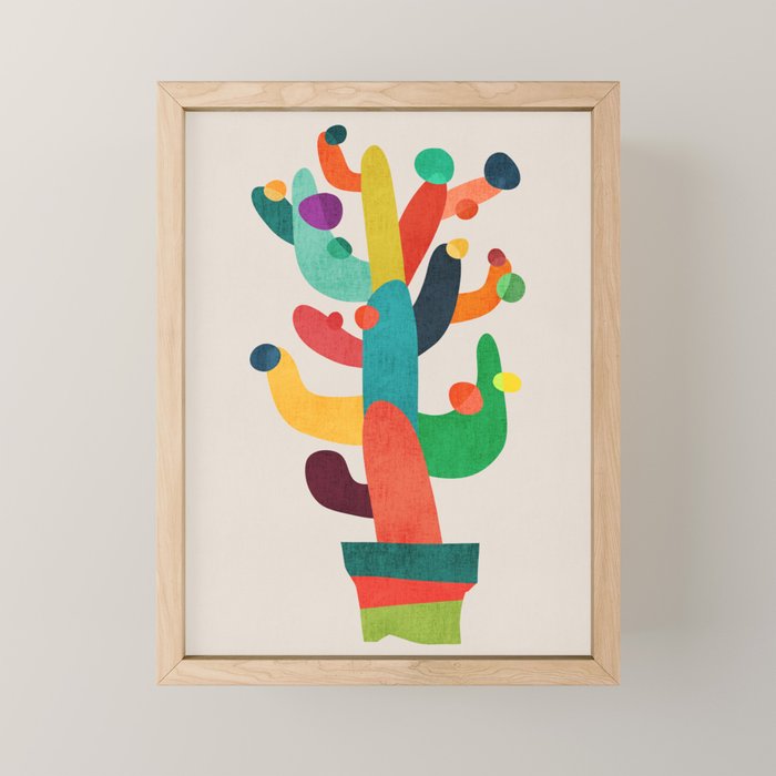 Whimsical Cactus Mini Art Print Gallery Image 1