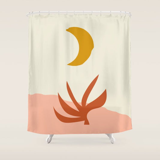Waxing Crescent Moon Shower Curtain Gallery Image 1