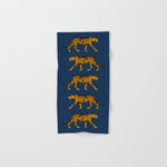 Tigers (Navy Blue and Marigold) Bath Towel Gallery Image 1