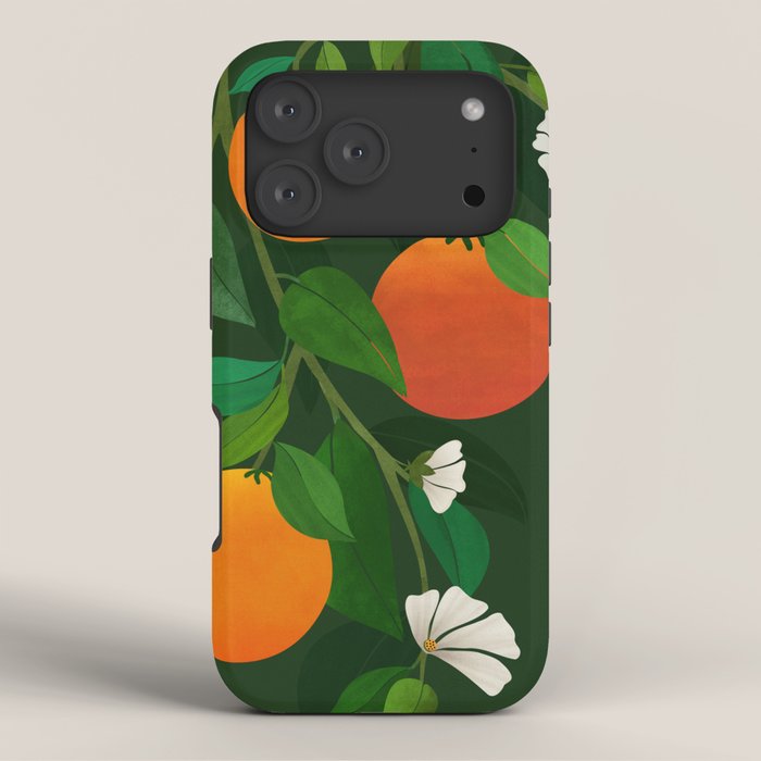 Oranges and Blossoms Botanical Illustration iPhone Case Gallery Image 3