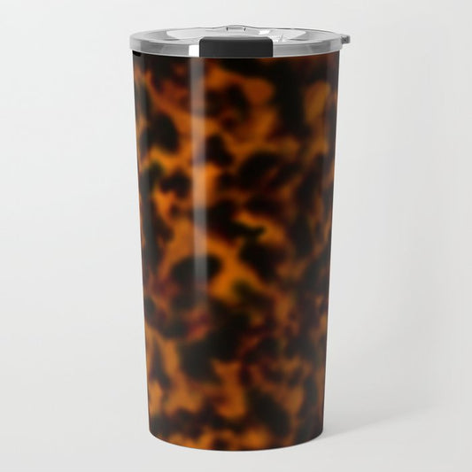 Tortoiseshell amber pattern Travel Mug Gallery Image 1