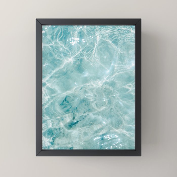 Clear blue water | Colorful ocean photography print | Turquoise sea Mini Art Print Gallery Image 3