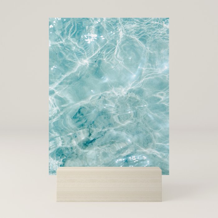 Clear blue water | Colorful ocean photography print | Turquoise sea Mini Art Print Gallery Image 5