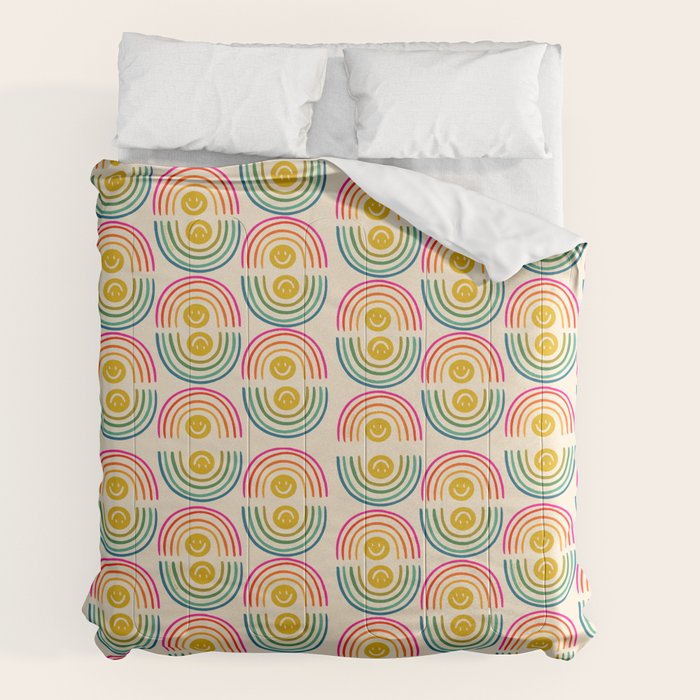 Smiley Rainbow Print Comforter Gallery Image 7