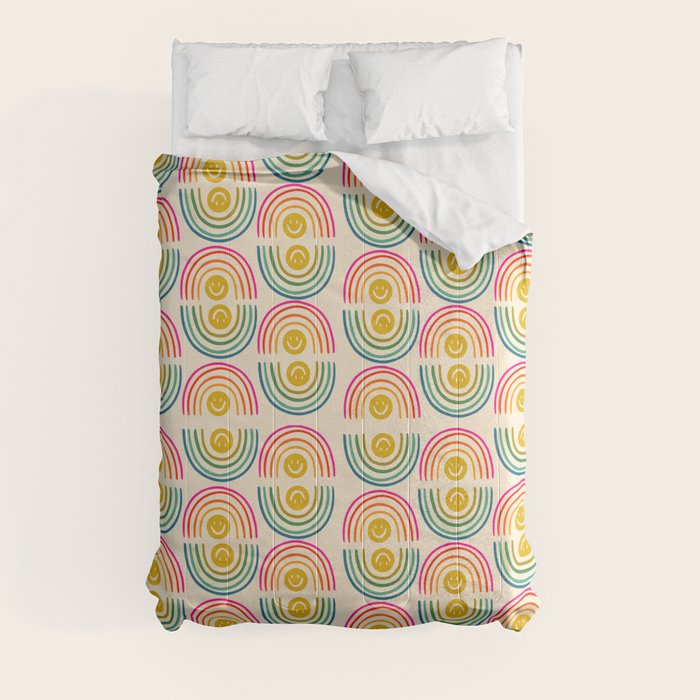 Smiley Rainbow Print Comforter Gallery Image 3