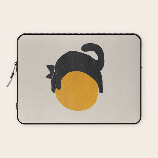 Cat with ball Laptop Sleeve Gallery Image 1