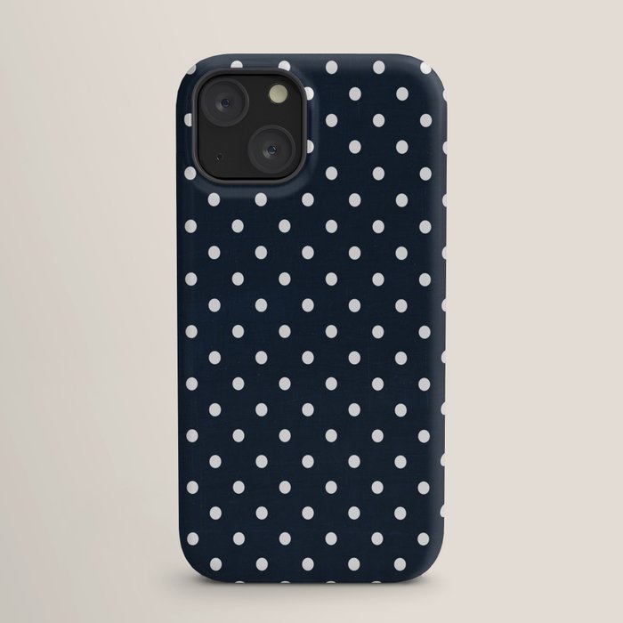 navy swiss dots iPhone Case Gallery Image 17