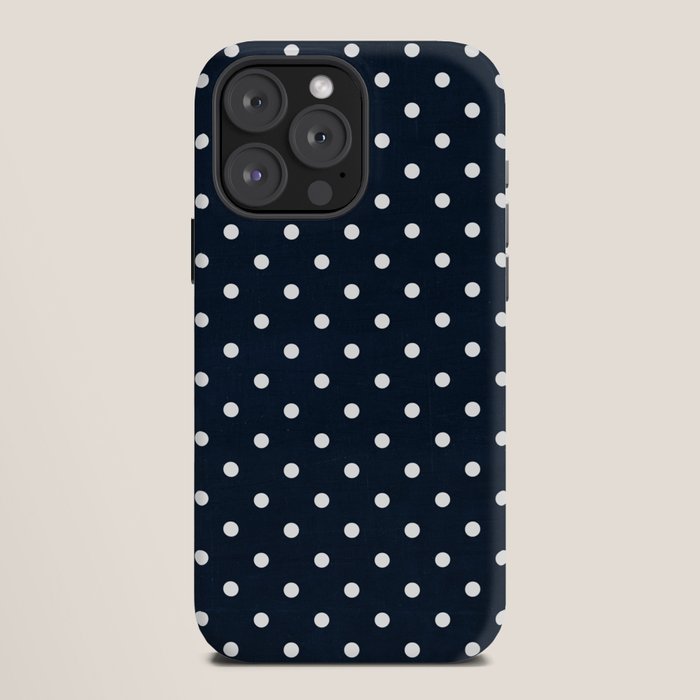 navy swiss dots iPhone Case Gallery Image 12