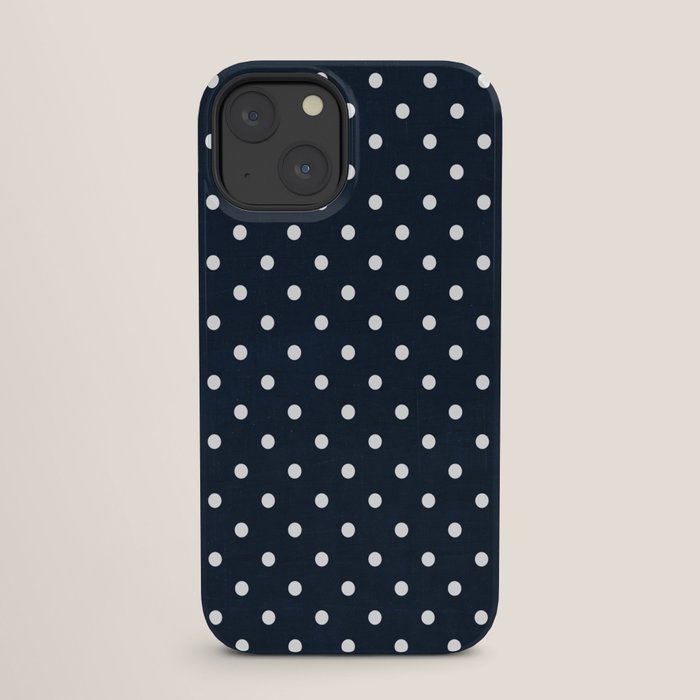 navy swiss dots iPhone Case Gallery Image 25