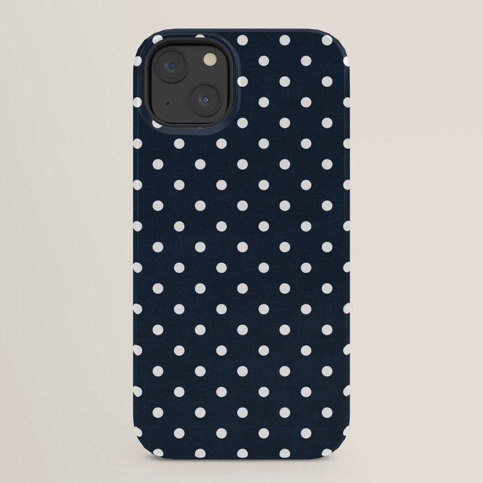 navy swiss dots iPhone Case Gallery Image 30