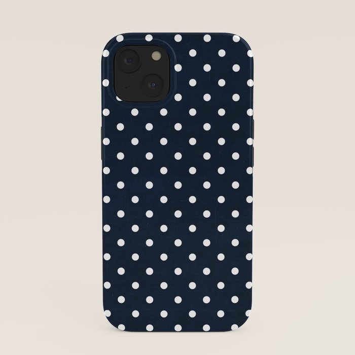 navy swiss dots iPhone Case Gallery Image 37