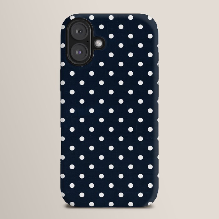 navy swiss dots iPhone Case Gallery Image 14