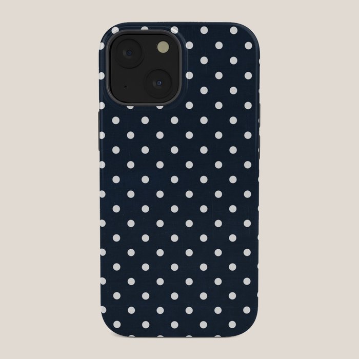 navy swiss dots iPhone Case Gallery Image 34