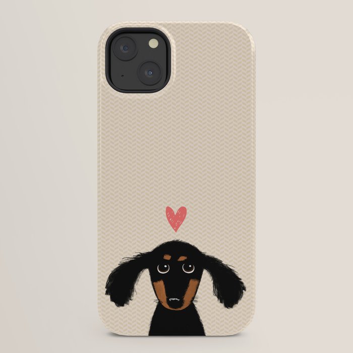 Dachshund Love | Cute Longhaired Black and Tan Wiener Dog iPhone Case Gallery Image 22