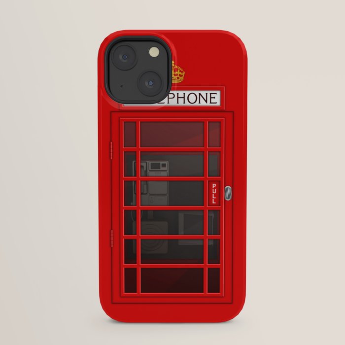 RED TELEPHONE BOX BOOTH PHONE BOX iPhone Case Gallery Image 21