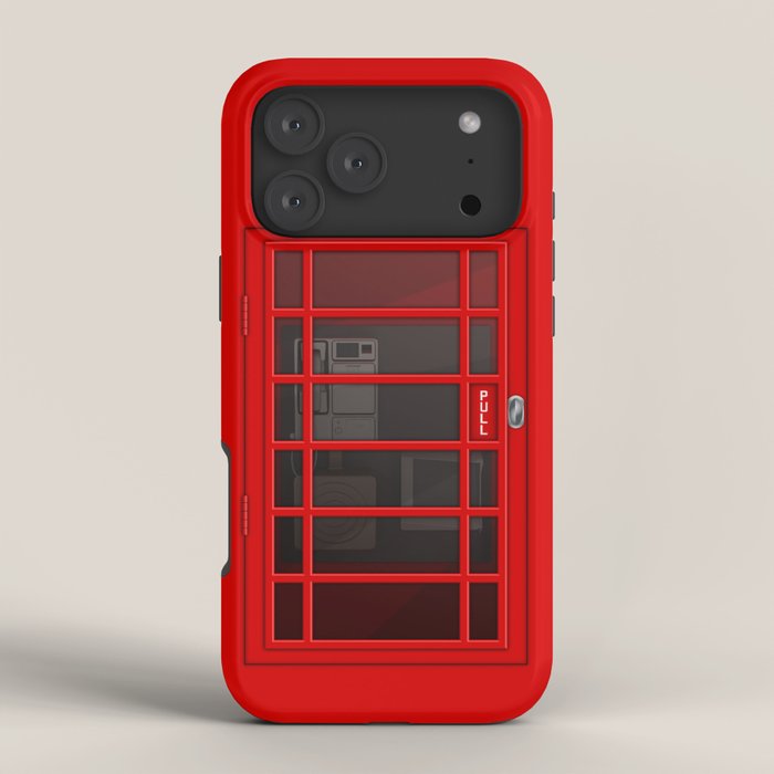 RED TELEPHONE BOX BOOTH PHONE BOX iPhone Case Gallery Image 4