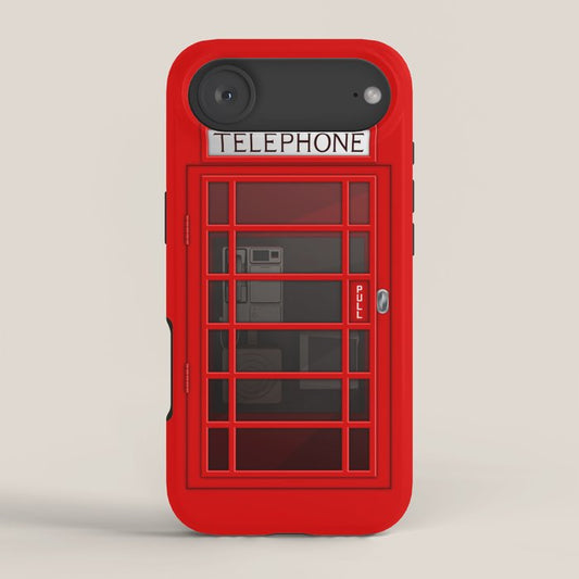 RED TELEPHONE BOX BOOTH PHONE BOX iPhone Case Gallery Image 2