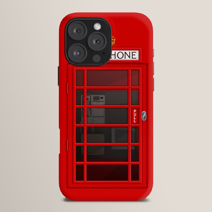 RED TELEPHONE BOX BOOTH PHONE BOX iPhone Case Gallery Image 16