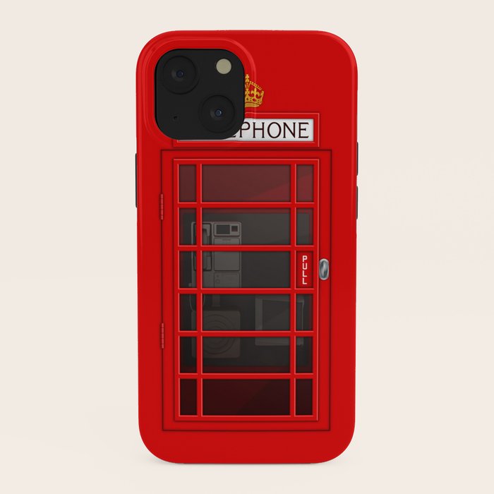 RED TELEPHONE BOX BOOTH PHONE BOX iPhone Case Gallery Image 38